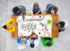 People in a Meeting and Leadership Concept